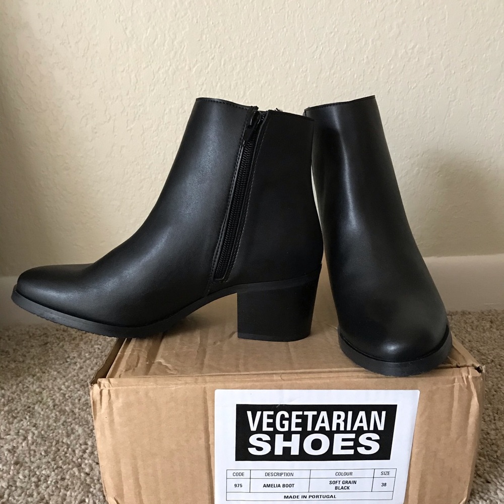 Black Amelia Boot by Vegetarian Shoes
